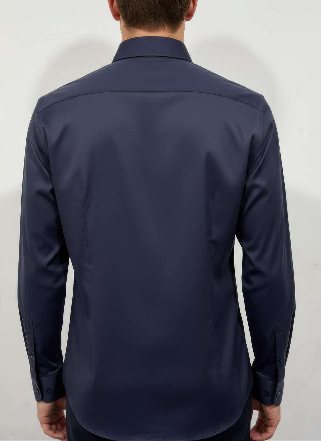 Erkek Saten Gömlek Lacivert